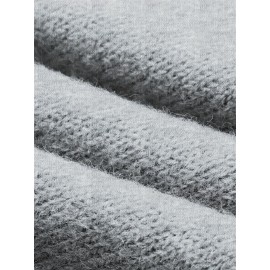 Plus Size, Women's Oversized Elegant Sweater - Winter Warm Round Neck Long Sleeve Cable- Texture Sweater for Fall & Winter, Cozy Casual to Formal Outfits, Plus Size Available (Hand Washable) - Versatile Everyday & Special Occasion Sweater