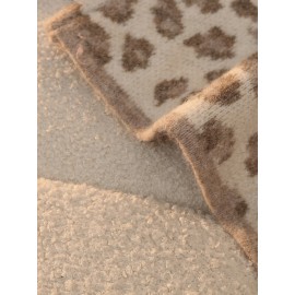 Plus Size - Women'S Leopard Print Cardigan - Cozy Mid-Length Open Front with Pockets, Oversized Fit for Fall/Winter, Warm & Stylish for Casual or Commuting, Cozy Clothing | Leopard Print Cardigan | Construction, Leopard Print Cardigan