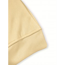 Women's Light Green Hooded Sweatshirt Dress with Inspirational 