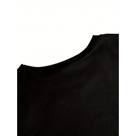Women's Casual Short Sleeve T-Shirt with Bold 