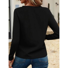 [Breast Cancer Awareness] Women's V-Neck T-Shirt | Pink Ribbon & Butterfly Graphic - 